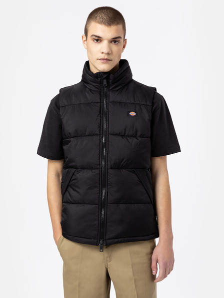 Dickies Fekete férfi Dickies Waldenburg steppelt mellény