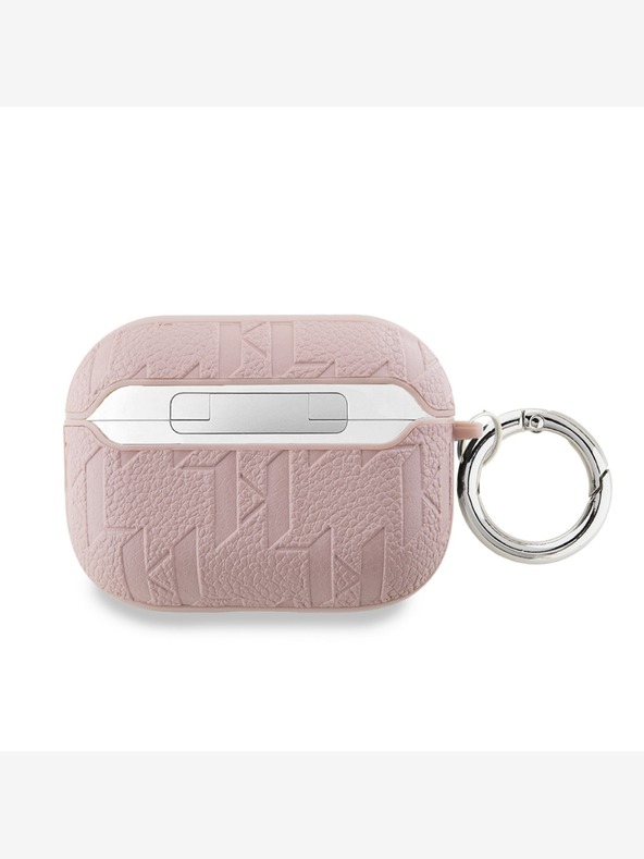 Karl Lagerfeld Karl Lagerfeld PU dombornyomott Karl fej tok az AirPods Pro 2 rózsaszínű készülékhez