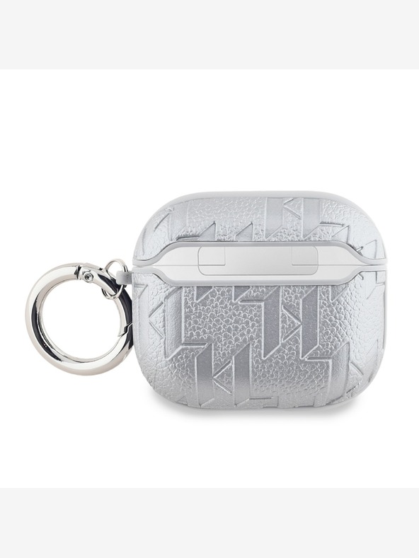 Karl Lagerfeld PU dombornyomott Karl fej tok AirPods 3 ezüst Karl Lagerfeld Karl Lagerfeld