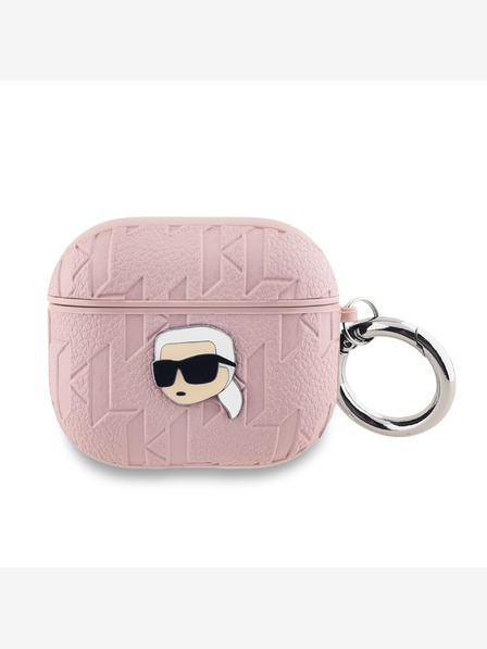 Karl Lagerfeld PU dombornyomott Karl fej tok AirPods 3 rózsaszín Karl Lagerfeld Karl Lagerfeld