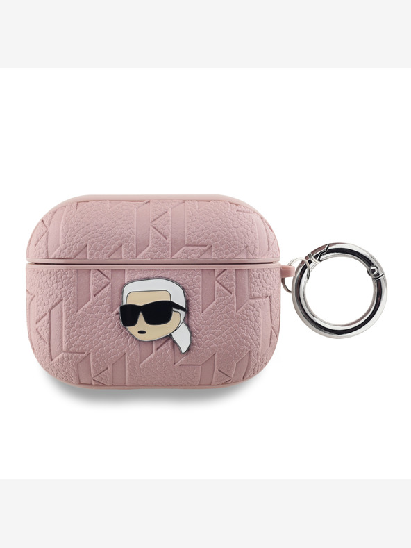 Karl Lagerfeld Karl Lagerfeld PU dombornyomott Karl fej tok az AirPods Pro rózsaszínű készülékhez