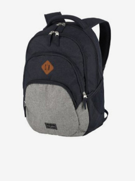 Travelite Sötétkék Travelite Basics hátizsák Melange Navy/szürke