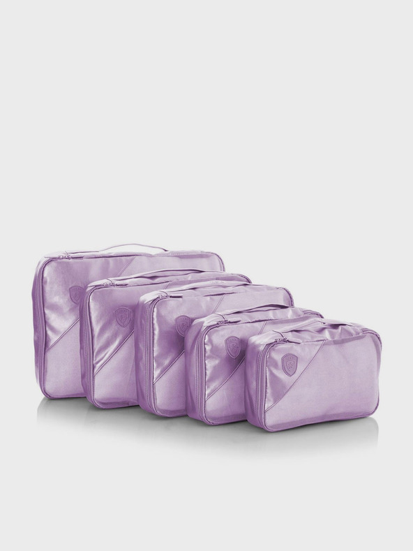 Heys Heys Metallic Packing Cube 5db öt darabos utazótáska készlet világos lila színben