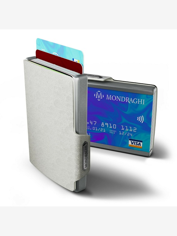 Mondraghi Mondraghi Saffiano ezüst bőr pénztárca
