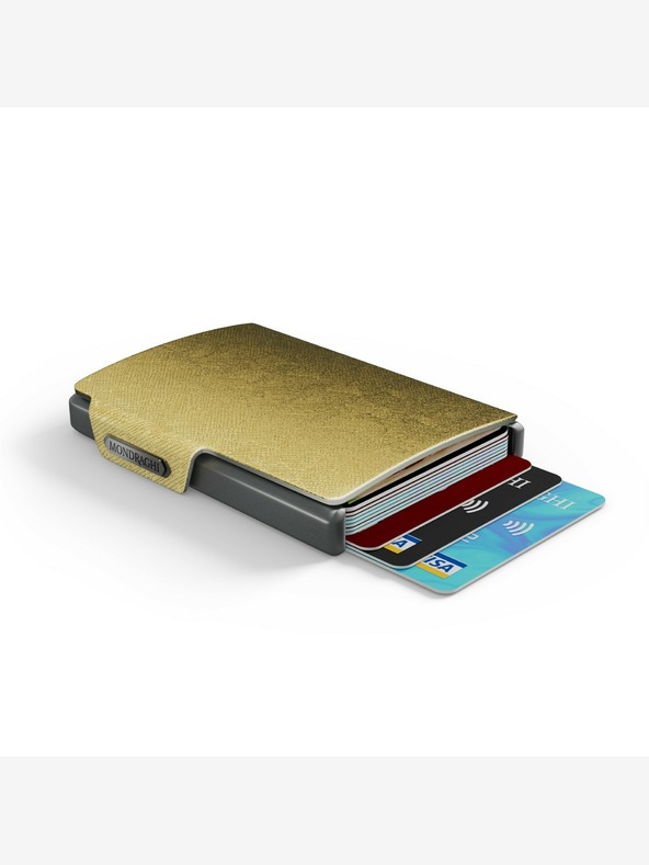 Mondraghi Mondraghi Saffiano arany bőr pénztárca
