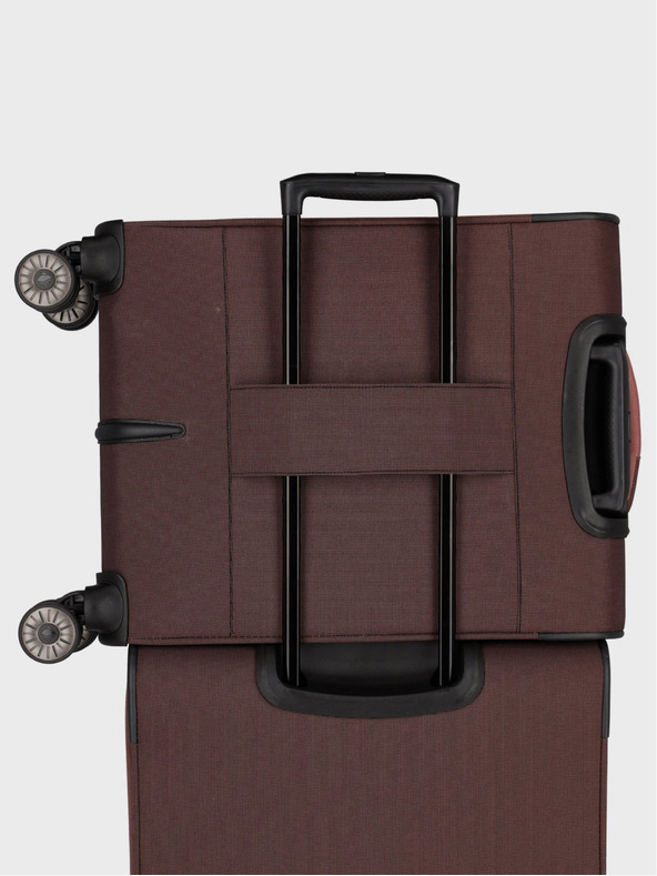 Travelite Rózsaszín és barna Travelite Viia 4w S utazótáska