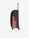Travelite Rózsaszín és barna Travelite Viia 4w L bőrönd