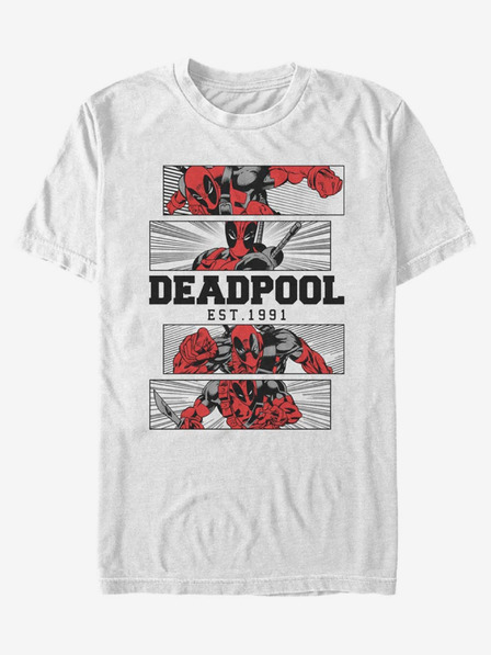 ZOOT.Fan Fehér uniszex póló ZOOT.Fan Marvel DEADPOOL 4 PANEL 2 TONE