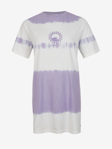 O'Neill Lila-fehér női mintás O'Neill WOW T-SHIRT FELSŐRUHÁZ