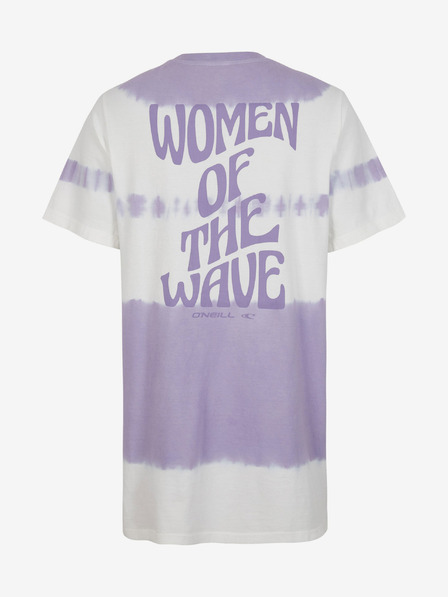 O'Neill Lila-fehér női mintás O'Neill WOW T-SHIRT FELSŐRUHÁZ