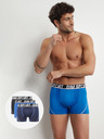 DIM Három darabos férfi boxer készlet fekete és kék színben DIM SPORT MICROFIBRE BOXER 3x DIM SPORT MICROFIBRE BOXER 3x