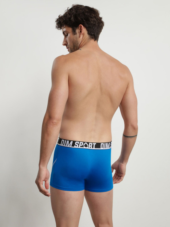 DIM Három darabos férfi boxer készlet fekete és kék színben DIM SPORT MICROFIBRE BOXER 3x DIM SPORT MICROFIBRE BOXER 3x