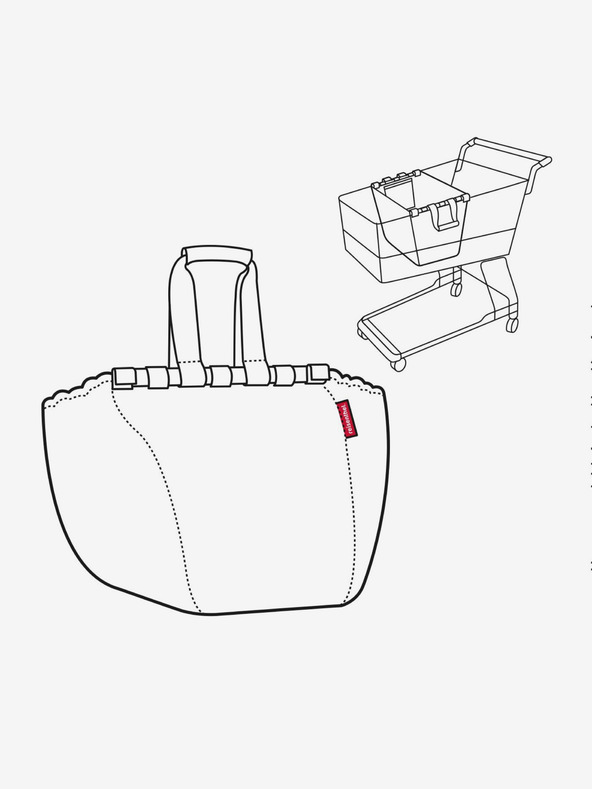 Reisenthel Fekete uniszex pöttyös bevásárlótáska Reisenthel Easyshoppingbag