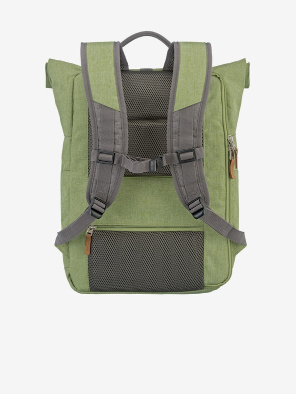 Travelite Szürke és zöld Travelite Basics Roll-up hátizsák (35 l)