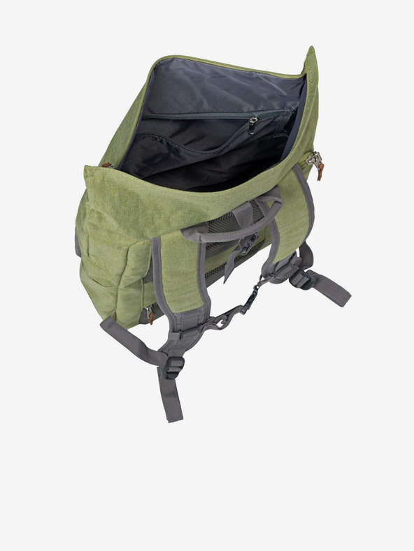 Travelite Szürke és zöld Travelite Basics Roll-up hátizsák (35 l)