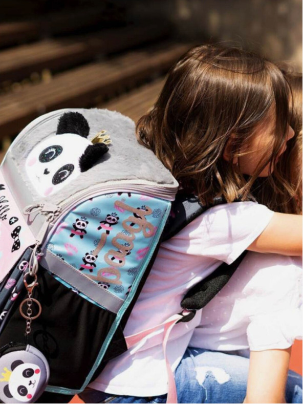 BAAGL  Szürke iskolatáska zippy panda Baagl