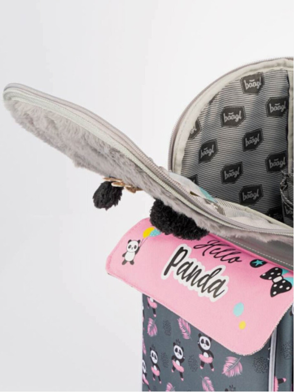 BAAGL  Szürke iskolatáska zippy panda Baagl