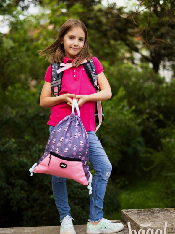 BAAGL  Szürke 3 szett zippy panda: aktatáska, tolltartó, táska Baagl