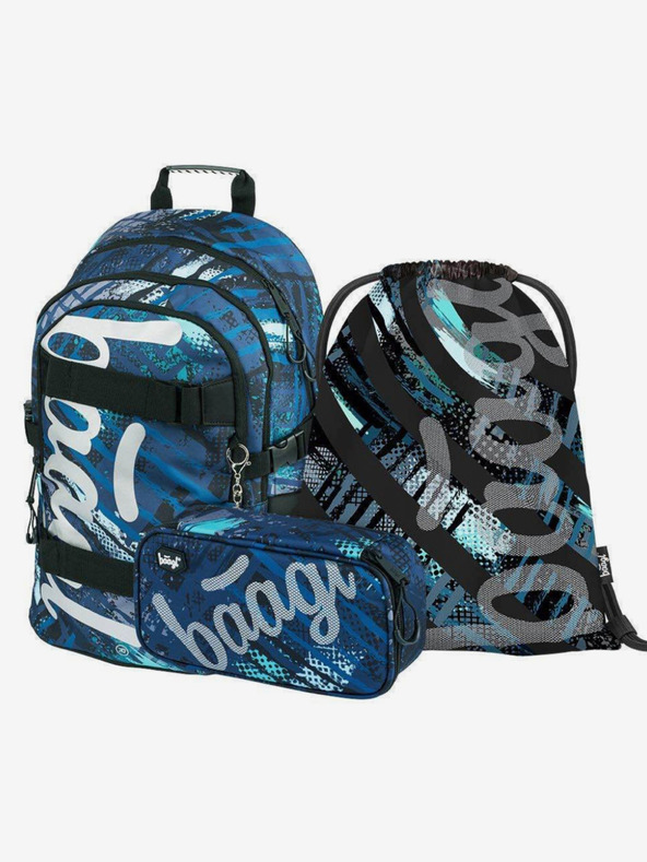 BAAGL  Kék 3 szett korcsolya szerkezet: hátizsák, tolltartó, táska Baagl
