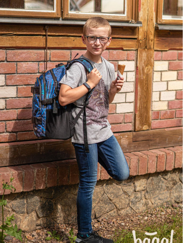 BAAGL  Kék 3 szett korcsolya szerkezet: hátizsák, tolltartó, táska Baagl