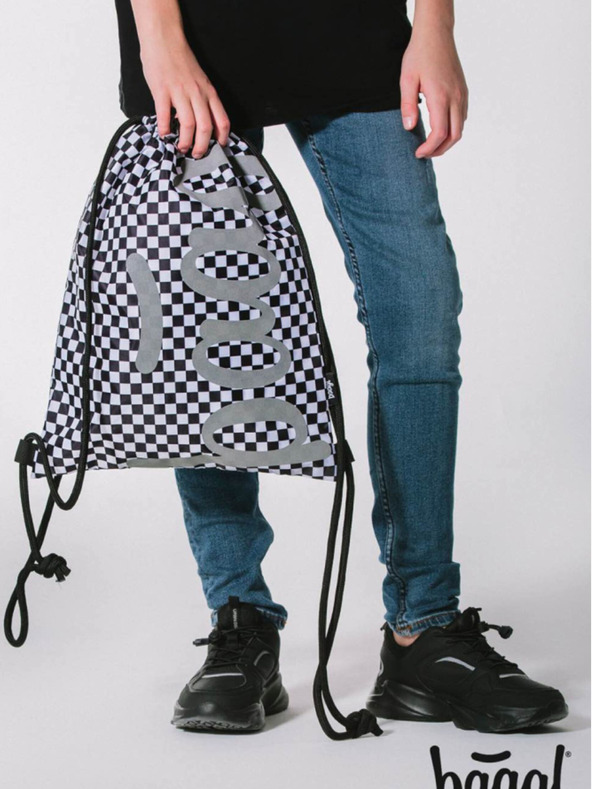 BAAGL  Fekete skate ska táska - minta Baagl