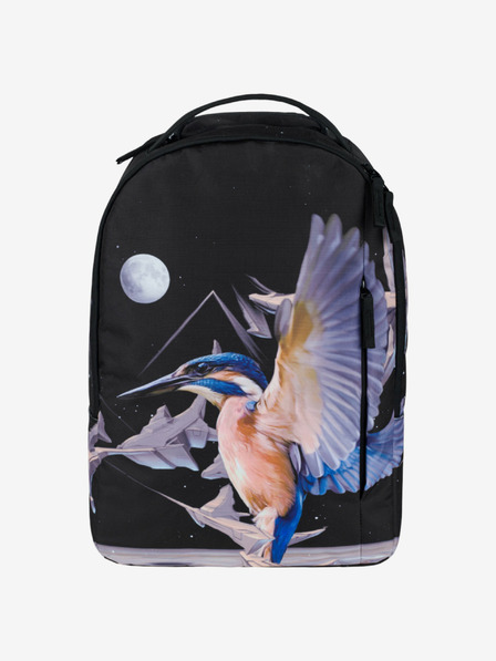 BAAGL  Fekete hátizsák Baagl eARTh - Kingfisher by Caer8th