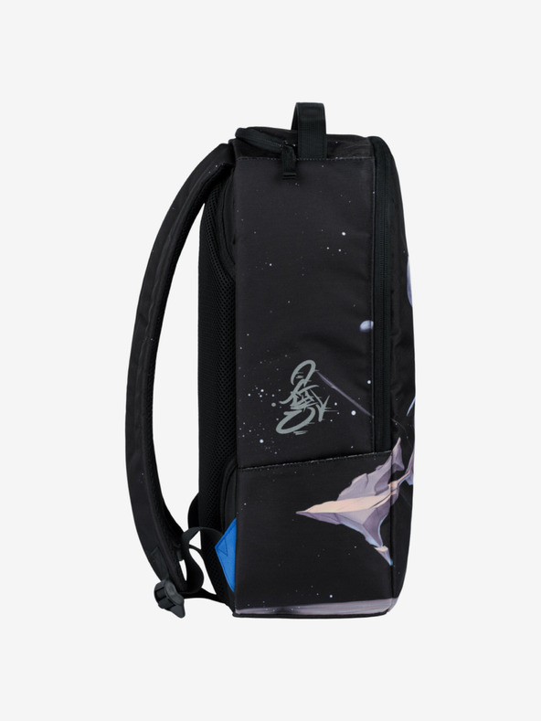 BAAGL  Fekete hátizsák Baagl eARTh - Kingfisher by Caer8th