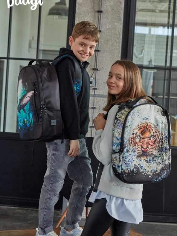 BAAGL  Fekete és bézs Baagl eARTh hátizsák - Tigris by Lukero