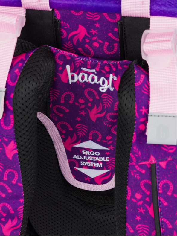 BAAGL  Lila iskolai szett Ergo - aktatáska, tolltartó, táska Baagl Horse