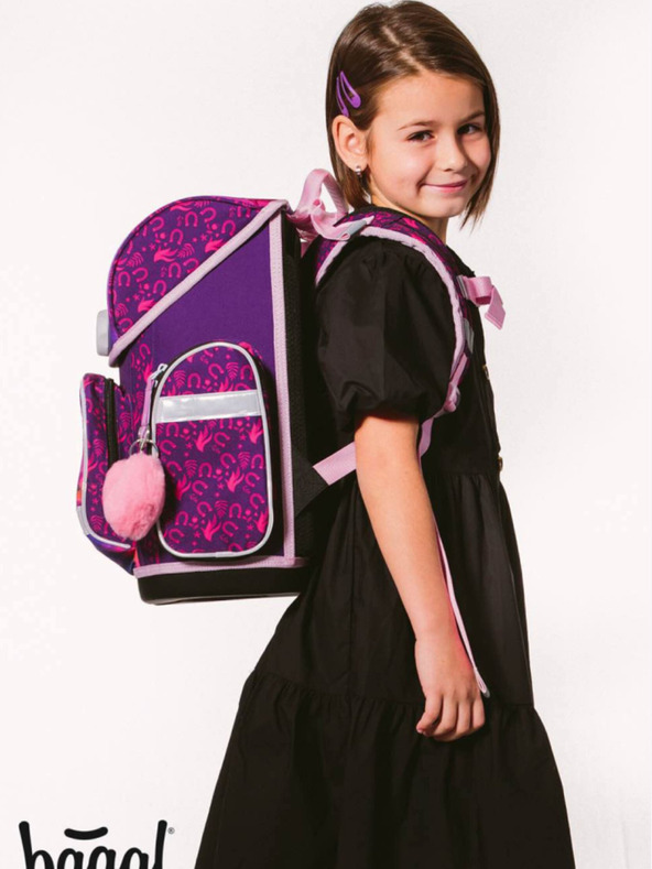 BAAGL  Lila iskolai szett Ergo - aktatáska, tolltartó, táska Baagl Horse