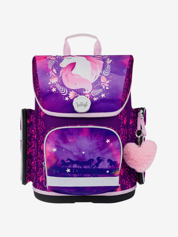 BAAGL  Lila iskolai szett Ergo - aktatáska, tolltartó, táska Baagl Horse