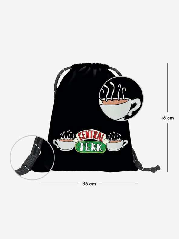 BAAGL  Fekete Baagl Friends Central Perk táska
