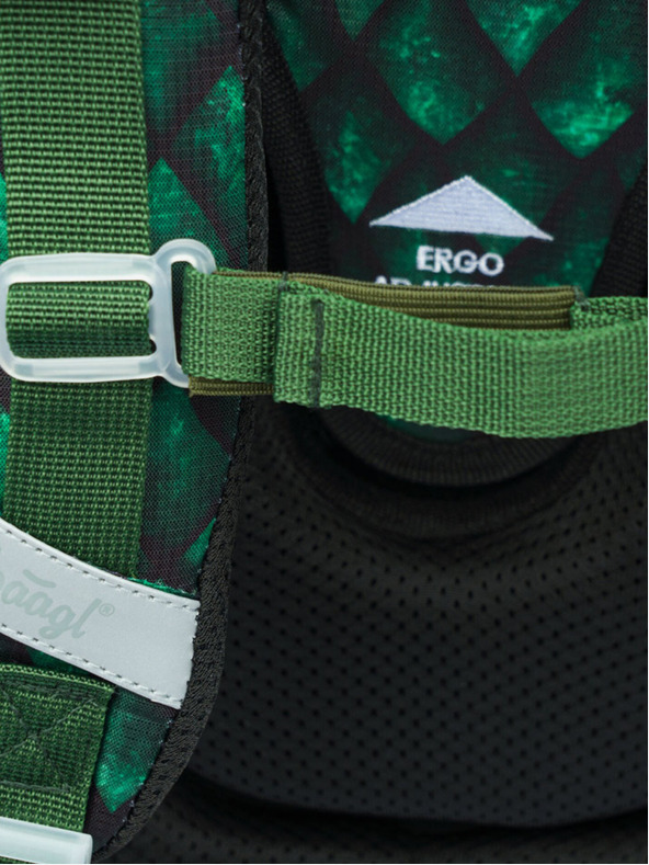 BAAGL  Zöld Iskolatáska Ergo Baagl Sárkány