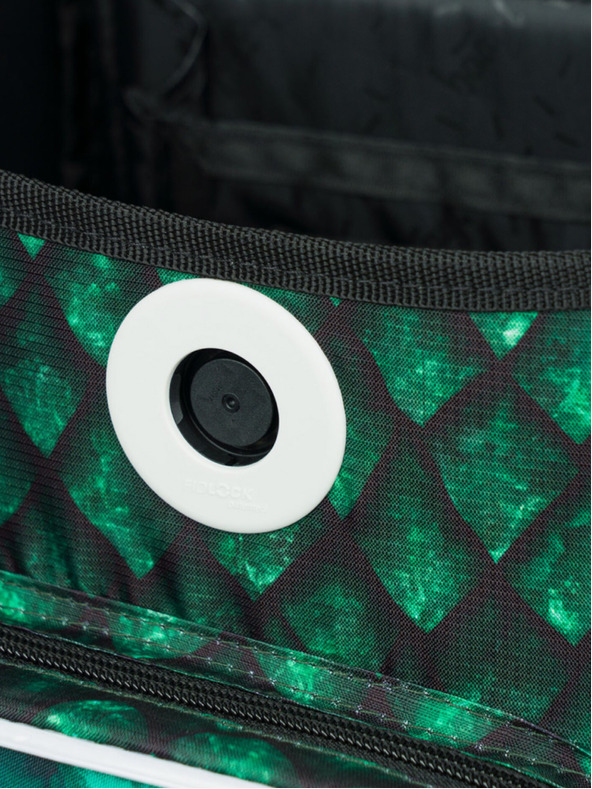 BAAGL  Zöld Iskolatáska Ergo Baagl Sárkány