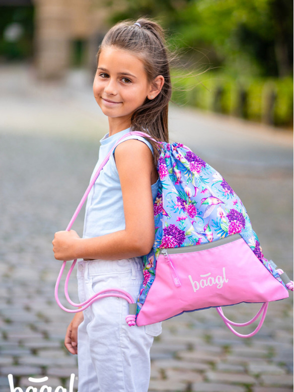 BAAGL  Lila táska zsebbel Baagl Hummingbird