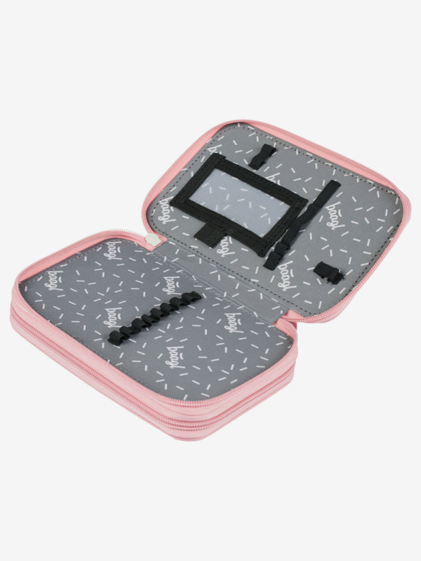 BAAGL  Fehér iskolaszett - aktatáska, tolltartó, táska Baagl Shelly Raccoon