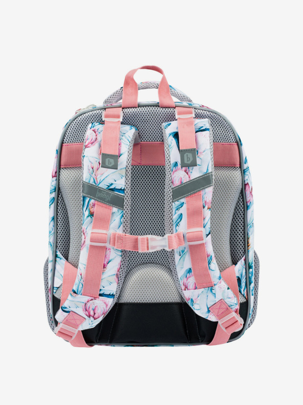 BAAGL  Fehér iskolaszett - aktatáska, tolltartó, táska Baagl Shelly Raccoon