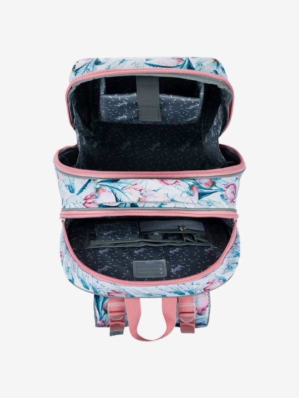 BAAGL  Fehér iskolaszett - aktatáska, tolltartó, táska Baagl Shelly Raccoon