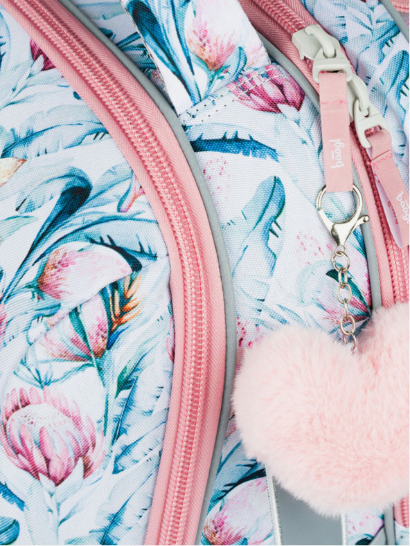 BAAGL  Fehér iskolaszett - aktatáska, tolltartó, táska Baagl Shelly Raccoon