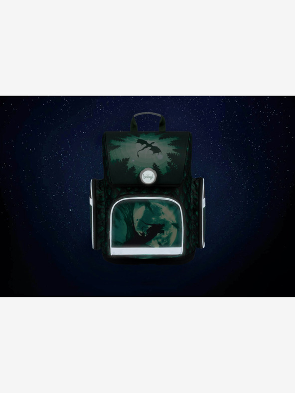 BAAGL  Zöld iskolai készlet Ergo - aktatáska, tolltartó, táska Baagl Dragon