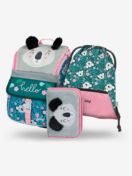 BAAGL  Green Zippy iskolaszett - aktatáska, tolltartó, táska Baagl Baby Koala