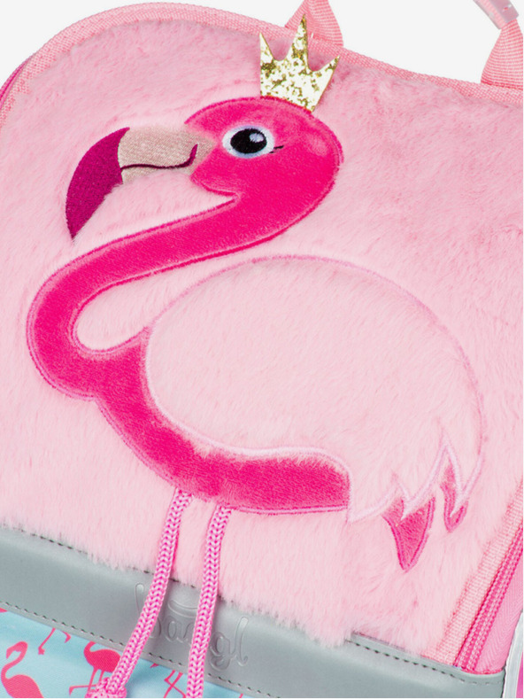 BAAGL  Rózsaszín iskolai készlet Zippy - aktatáska, tolltartó, táska Baagl Flamingo