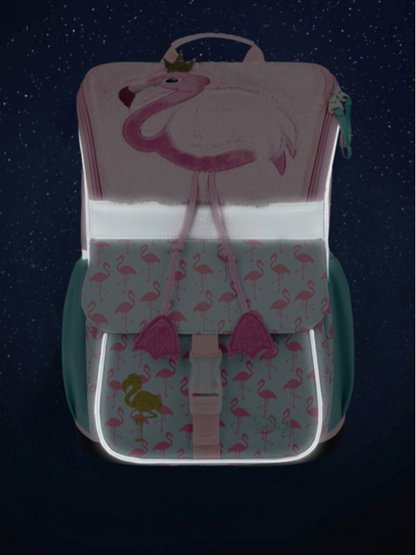 BAAGL  Rózsaszín iskolai készlet Zippy - aktatáska, tolltartó, táska Baagl Flamingo