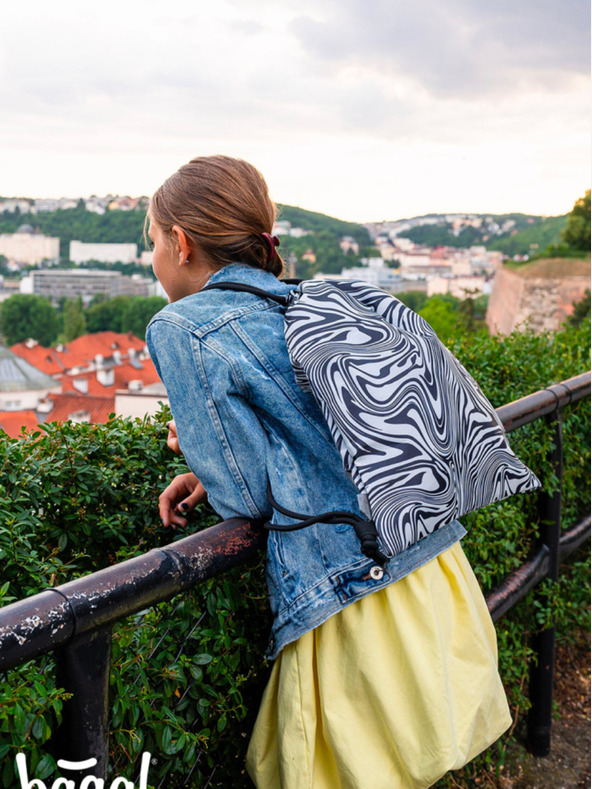 BAAGL  Fekete iskolaszett - hátizsák, tolltartó, Baagl Core Mixture táska