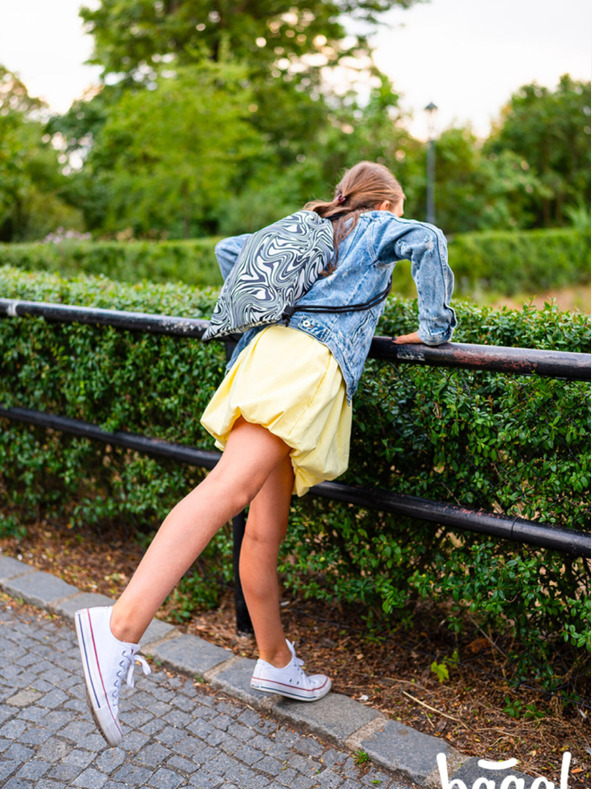 BAAGL  Fekete iskolaszett - hátizsák, tolltartó, Baagl Core Mixture táska