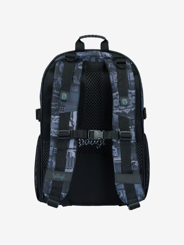 BAAGL  Szürke iskolai készlet - hátizsák, tolltartó, táska Baagl Core Technic