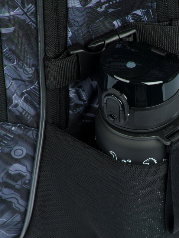 BAAGL  Szürke iskolai készlet - hátizsák, tolltartó, táska Baagl Core Technic