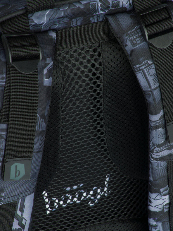 BAAGL  Szürke iskolai készlet - hátizsák, tolltartó, táska Baagl Core Technic