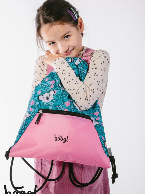 BAAGL  Zöld táska zsebbel Baagl Baby Koala