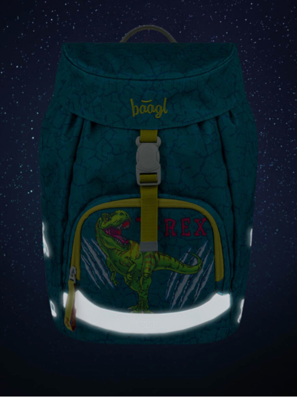 BAAGL  Zöld Iskolai hátizsák Airy Baagl T-Rex